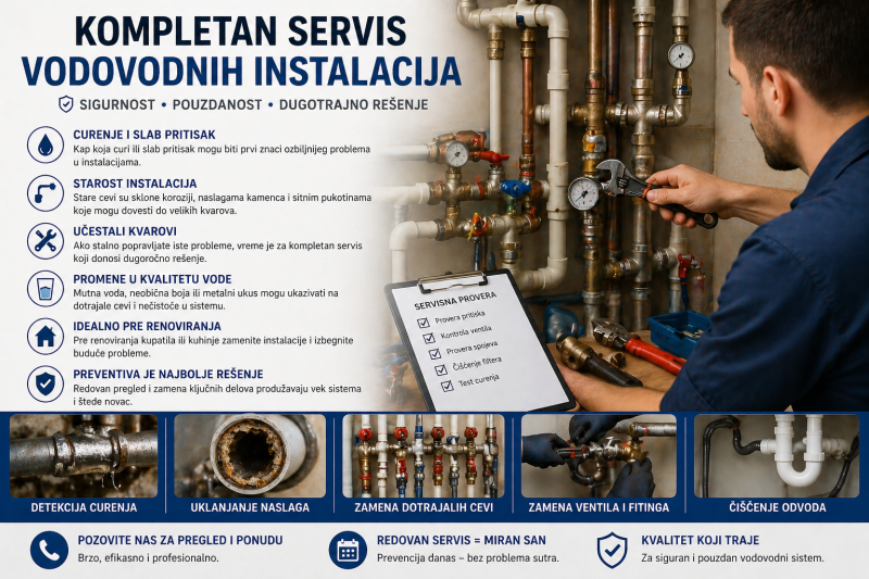 Kada je vreme za kompletan servis vodovodnih instalacija